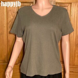 EUC Vintage White Stag V-Neck Knit Top Size L